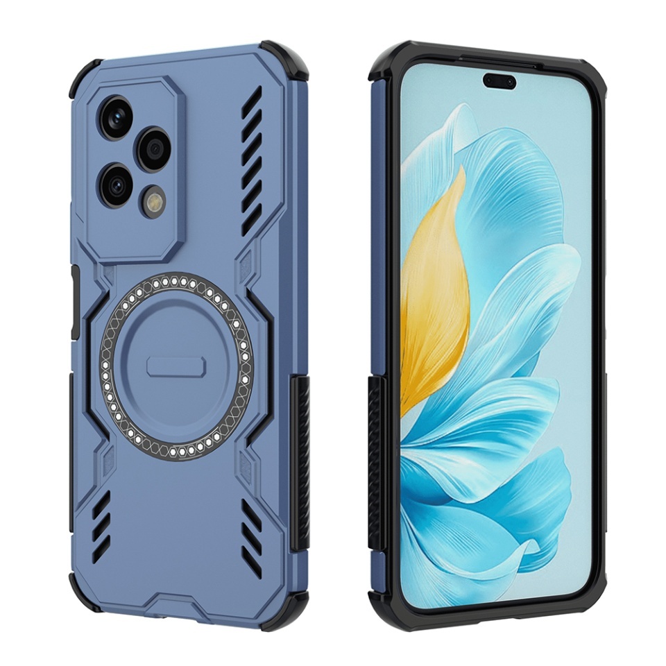 Husa pentru Honor 200 Lite, SKYDDAR INOVATION, ArmorMag, Magsafe, set cu sticker, Albastru - 1 | YEO