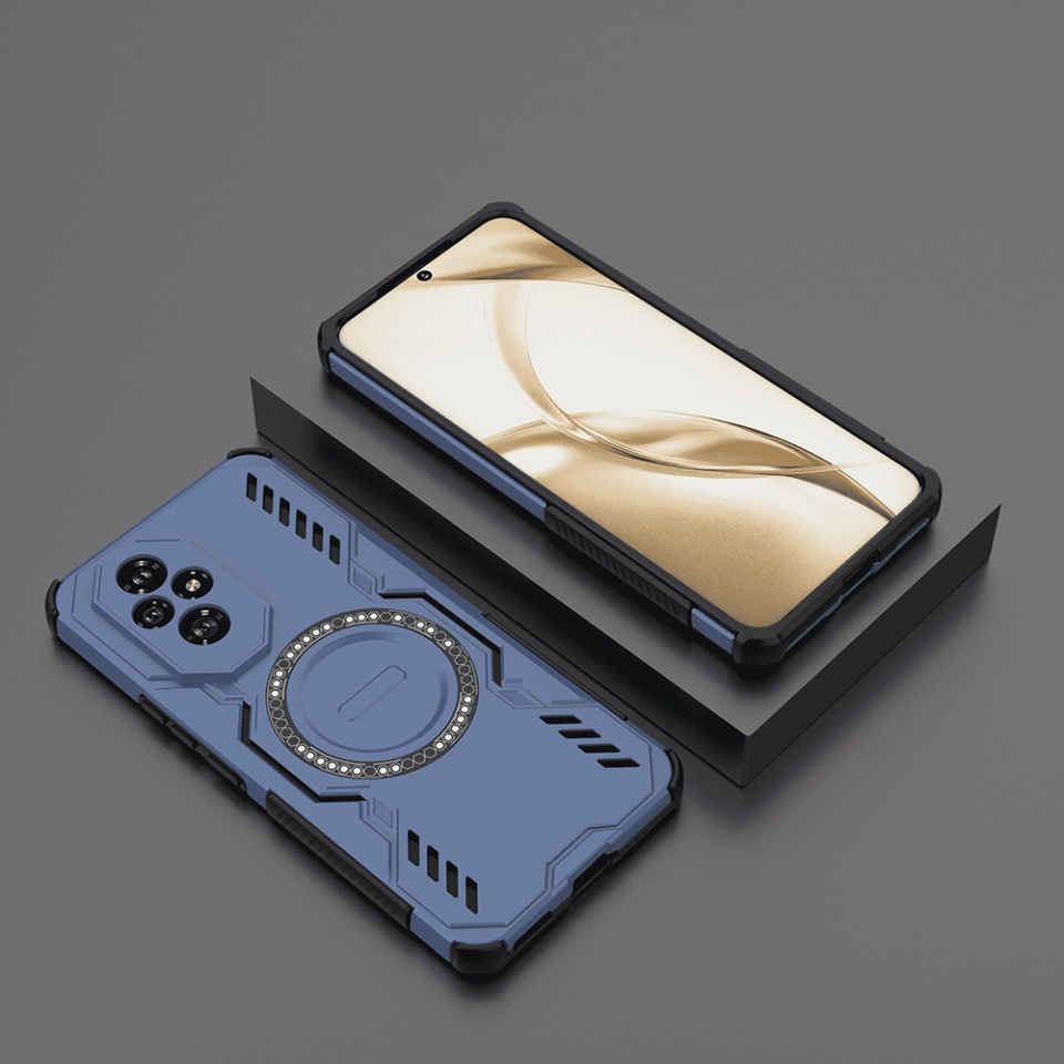 Husa pentru Honor 200, SKYDDAR INOVATION, ArmorMag, Magsafe, set cu sticker, Albastru - 3 | YEO