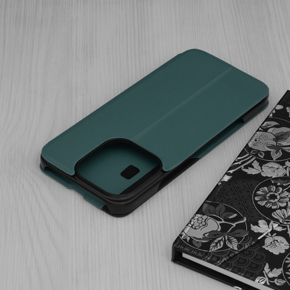 Husa pentru Honor 400 Lite, SKYDDAR INNOVATION, eFold, tip carte, set cu sticker, Verde - 1 | YEO