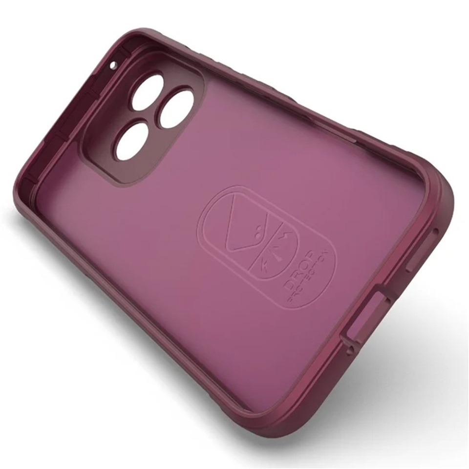 Husa pentru Honor 400 Lite, SKYDDAR INNOVATION, Magic Shield, din Silicon Mat, set cu sticker, Bordo - 3 | YEO
