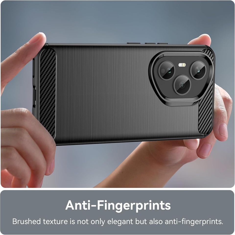 Husa pentru Honor 400 Pro, SKYDDAR INNOVATION, Carbon Silicone, din Silicon Slim, cu textura Fibra Carbon, set cu sticker, Negru - 1 | YEO