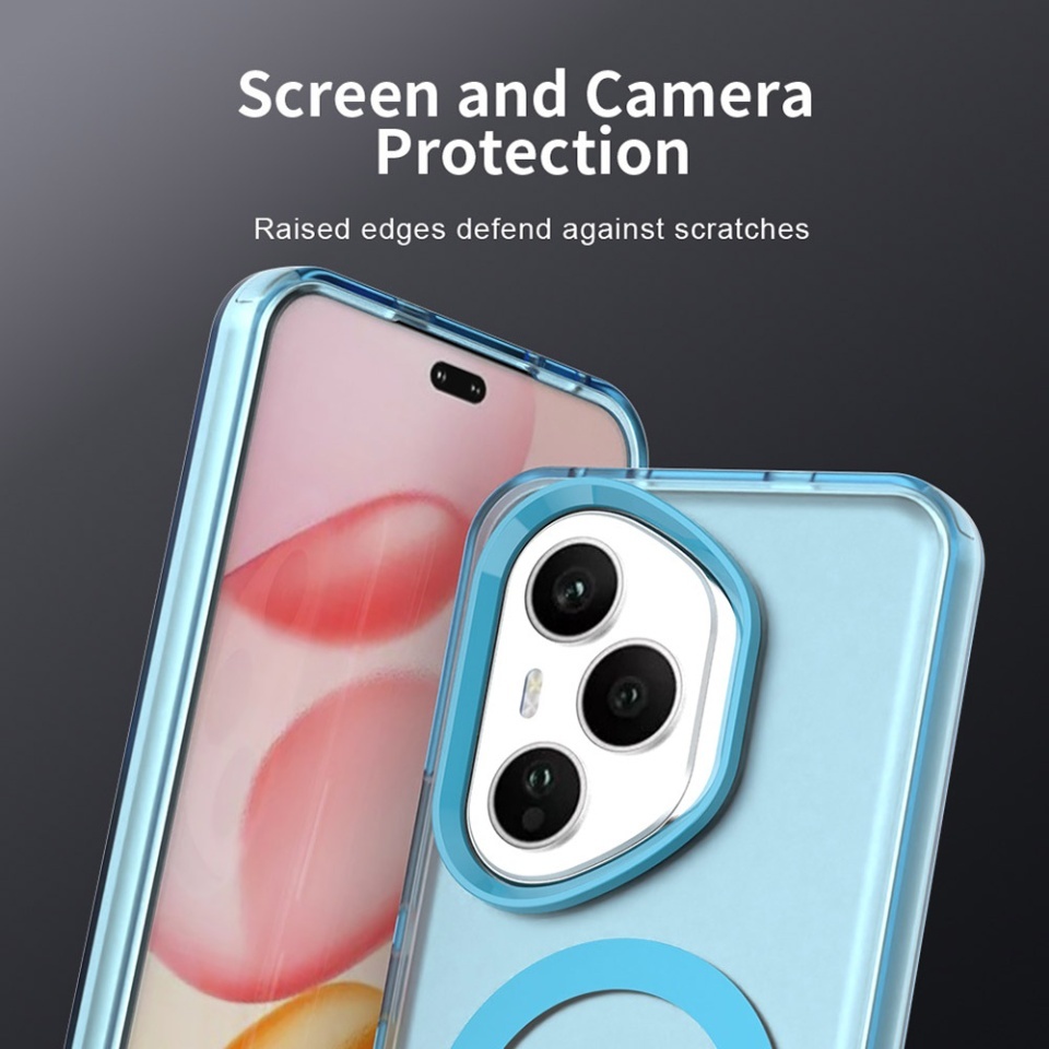 Husa pentru Honor 400 Pro, SKYDDAR INOVATION, CandyCase, Magsafe, set cu sticker, Albastru - 3 | YEO