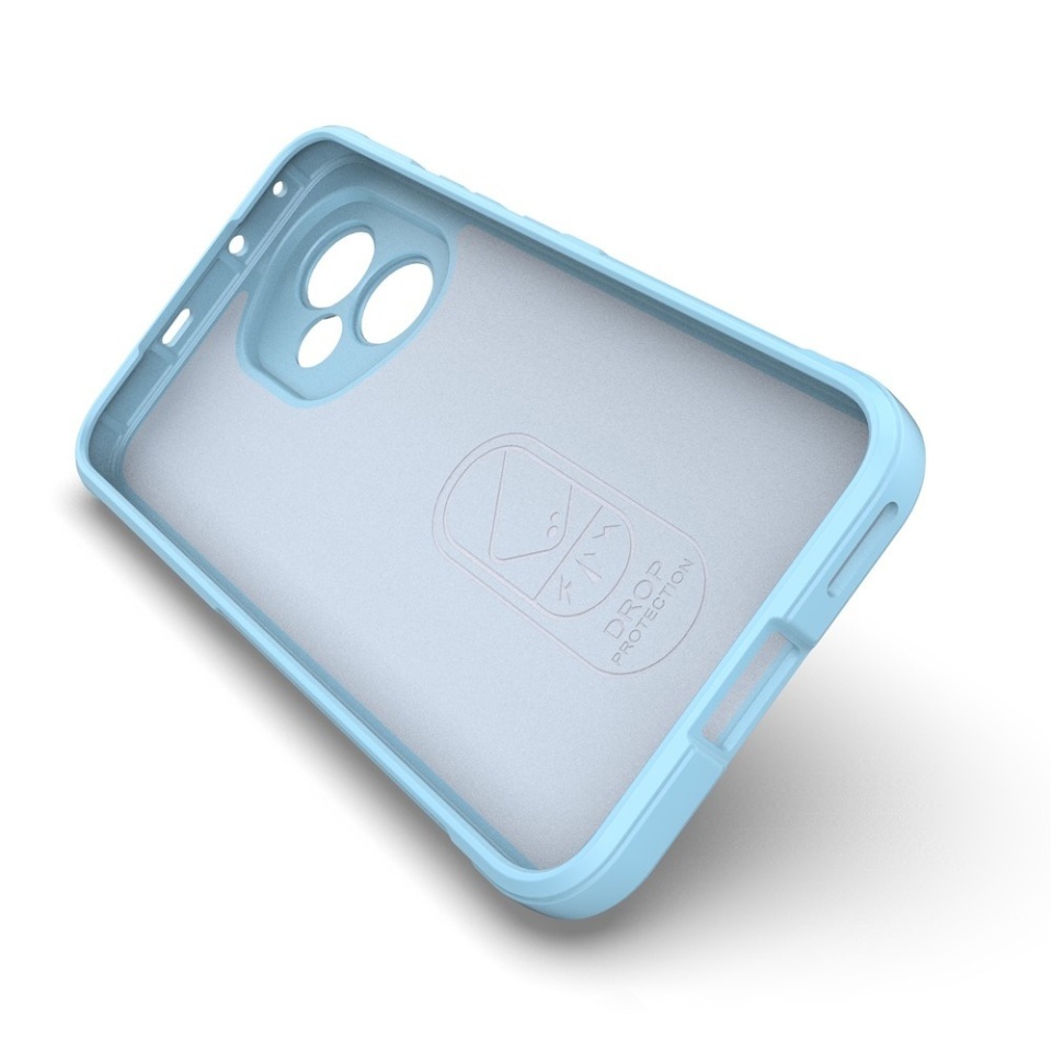 Husa pentru Honor 400, SKYDDAR INNOVATION, Magic Shield, din Silicon Mat, set cu sticker, Bleu - 3 | YEO