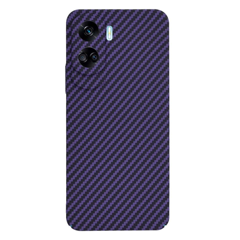 Husa pentru Honor 90 Lite, SKYDDAR INNOVATION, textura carbon, Carbonite FiberShell, set cu sticker, Mov, - 2 | YEO
