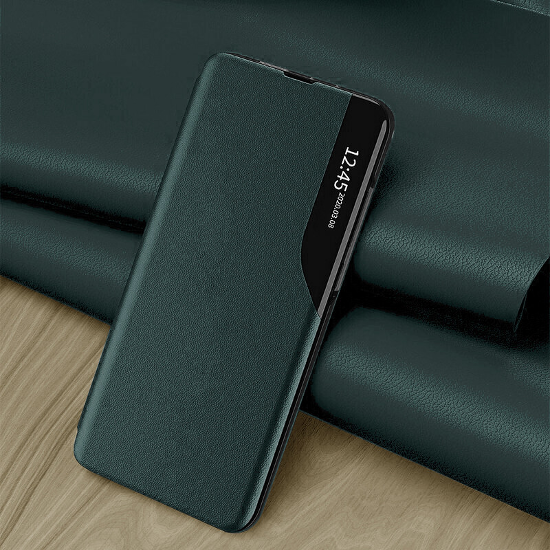 Husa pentru Honor 90 Lite tip carte, Skyddar Eco View Leather - Verde - 1 | YEO