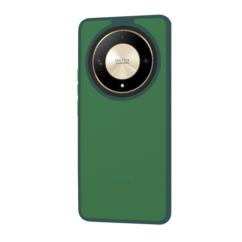 Husa pentru Honor Magic6 Lite, SKYDDAR INNOVATION, HaloFrost, AntiSoc, set cu sticker, Verde inchis - 1 | YEO