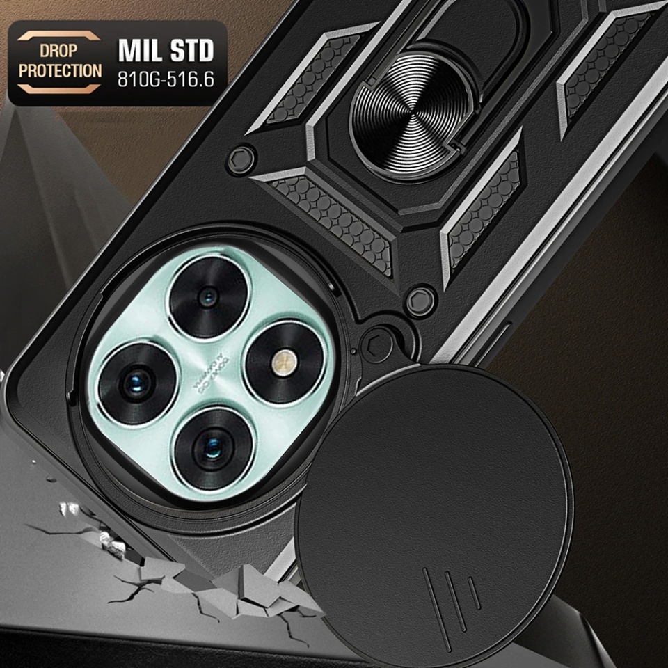 Husa pentru Honor Magic7 Pro, SKYDDAR INNOVATION, CamShield, Inel magnetic, set cu sticker, Roz - 3 | YEO