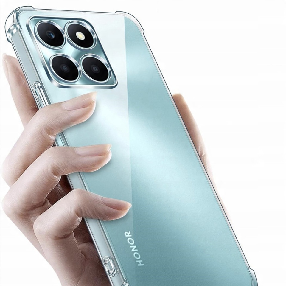 Husa pentru Honor X6c, SKYDDAR INNOVATION, Shockproof Clear Silicone, Silicon Slim, set cu sticker, Transparenta - 3 | YEO
