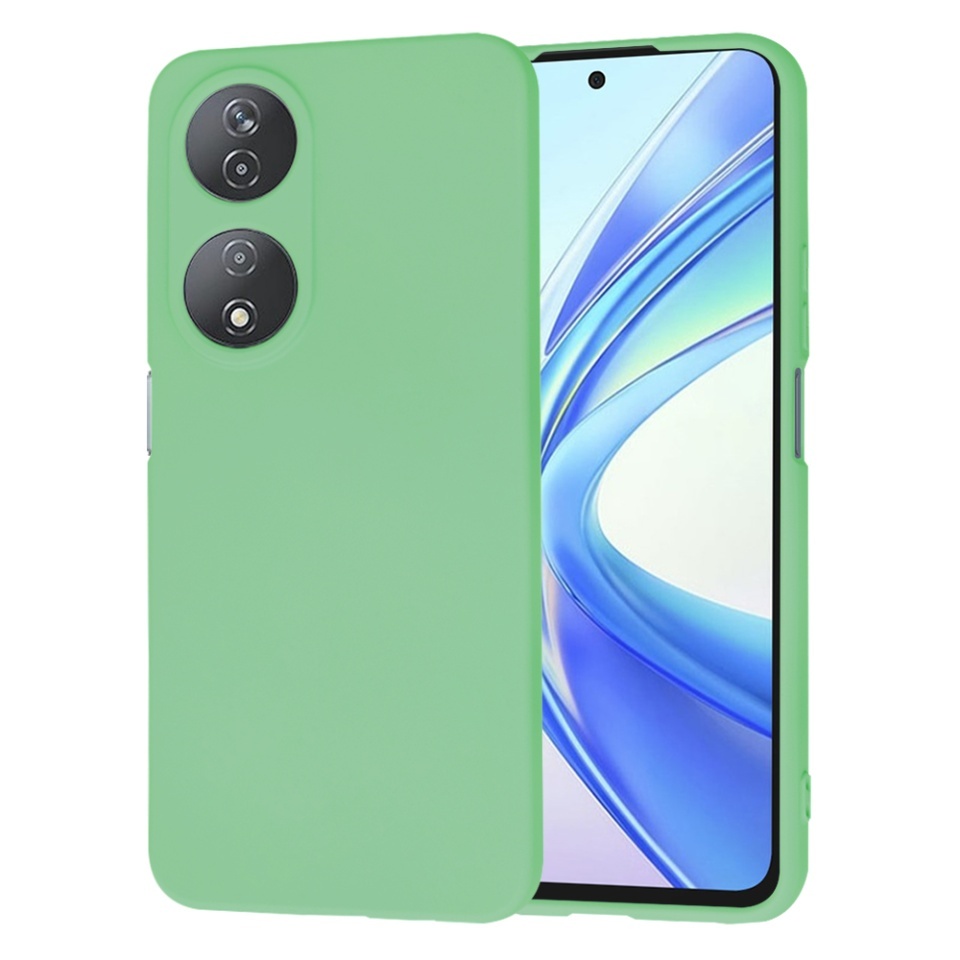 Husa pentru Honor X7b / 90 Smart / X7b 5G, SKYDDAR INNOVATION, din Silicon Catifelat, SoftElegance, set cu sticker, Verde deschis