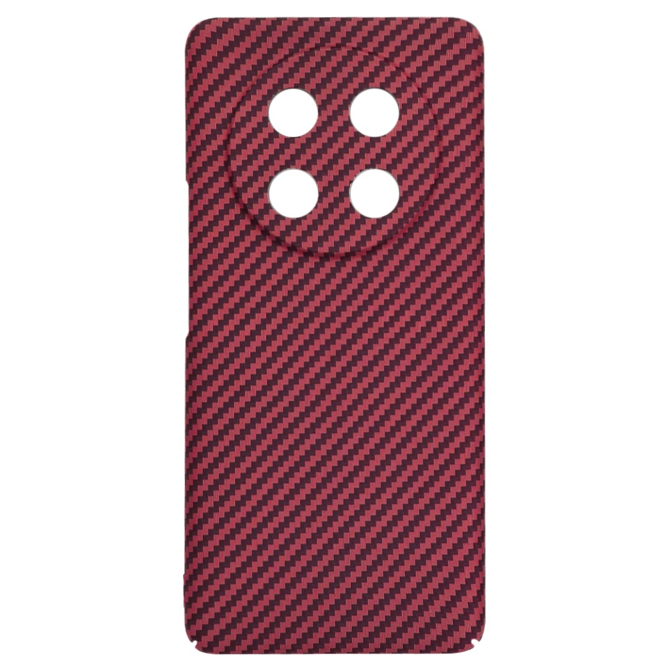 Husa pentru Honor X9c / Magic7 Lite, SKYDDAR INNOVATION, textura carbon, Carbonite FiberShell, Rosu, set cu sticker - 3 | YEO