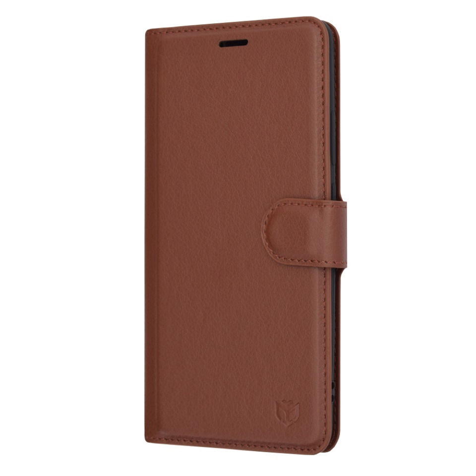 Husa pentru Huawei Mate 10 Pro, SKYDDAR INNOVATION, Leather Folio tip Carte, cu Portofel Interior, Finisaje Premium, set cu sticker, Maro - 3 | YEO