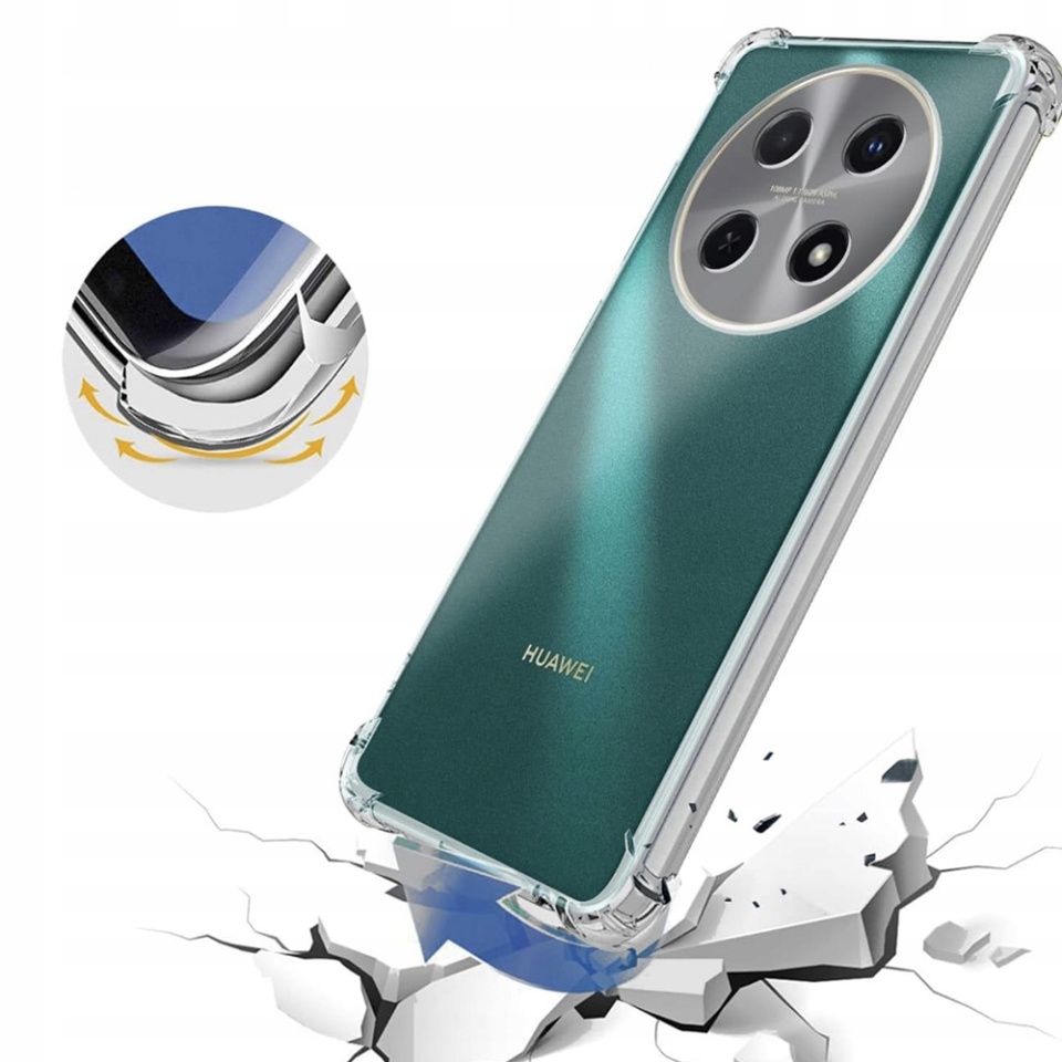 Husa pentru Huawei nova 12i / nova 13i , SKYDDAR INNOVATION, Shockproof Clear din Silicon Slim, Transparenta, set cu sticker - 3 | YEO