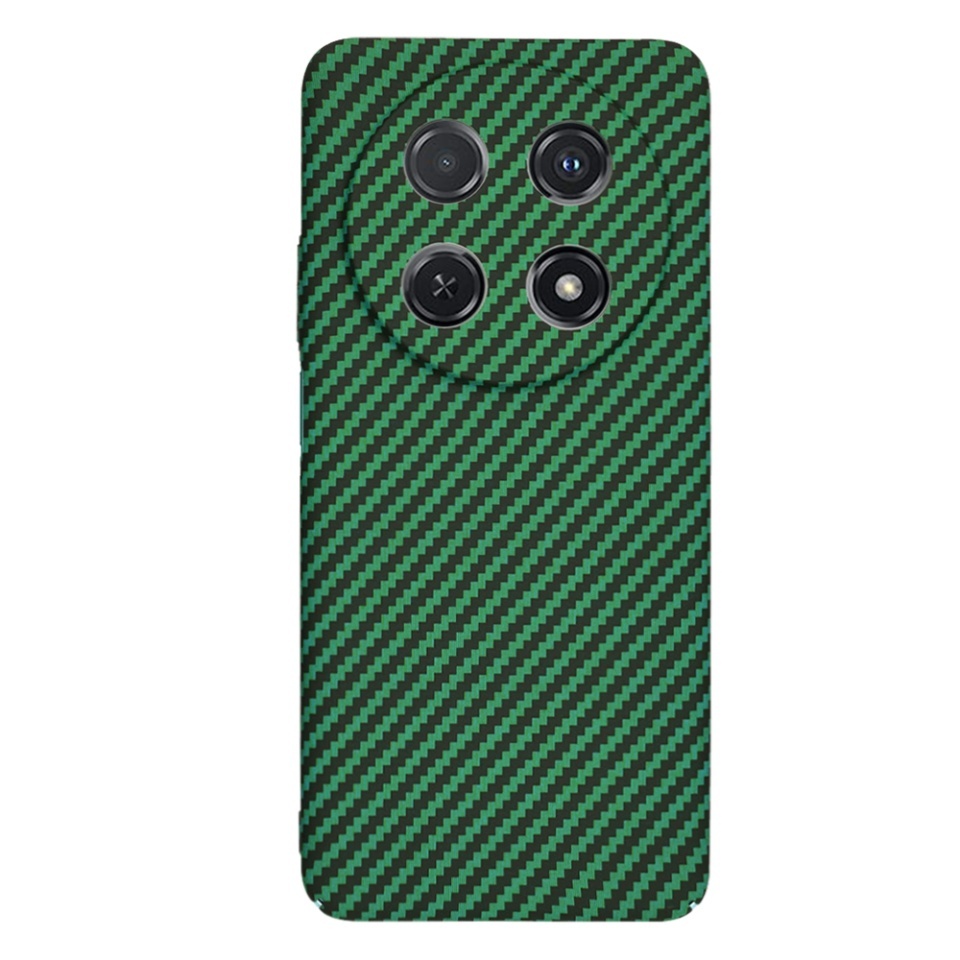 Husa pentru Huawei nova 12i / nova 13i, SKYDDAR INNOVATION, textura carbon, Carbonite FiberShell, set cu sticker, Verde, - 2 | YEO