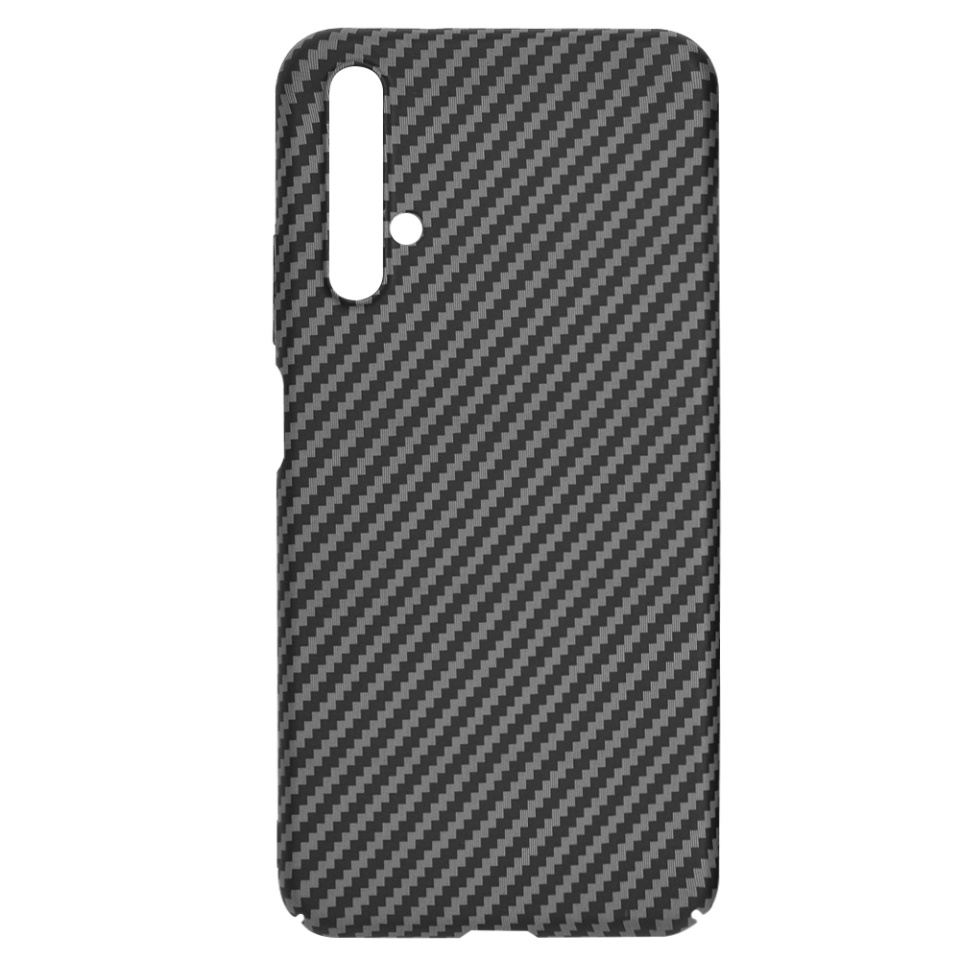 Husa pentru Huawei Nova 5T / Honor 20, Finisaj Premium cu Textura de Carbon, Design Elegant, SKDR CarbonFlex - Negru - 3 | YEO