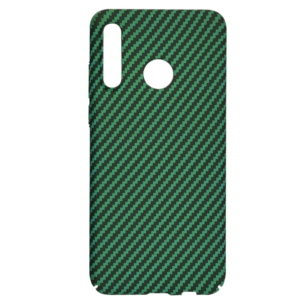 Husa pentru Huawei P30 Lite / P30 Lite New Edition, Finisaj Premium cu Textura de Carbon, Design Elegant, SKDR CarbonFlex - Verde - 3 | YEO