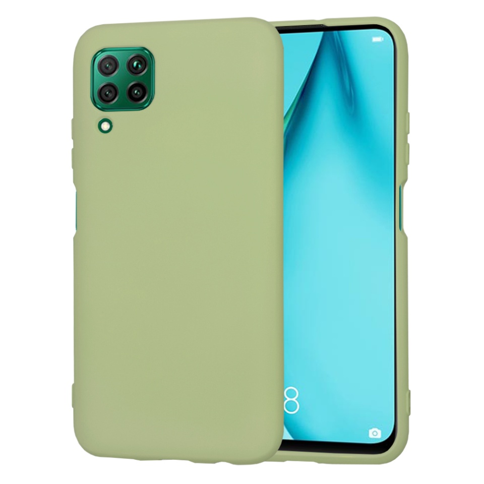 Husa pentru Huawei P40 Lite din Silicon Catifelat, Protectie Premium, Skyddar SoftElegance - Verde