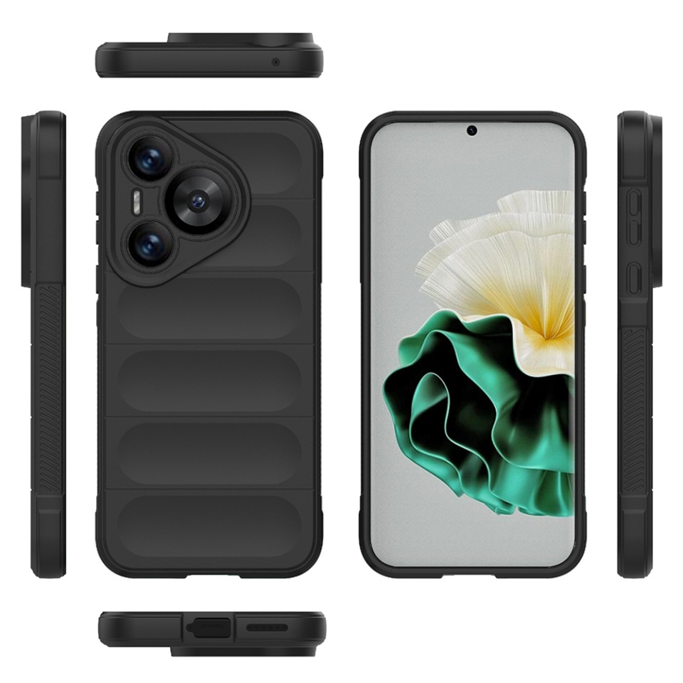 Husa pentru Huawei Pura 70 Pro, SKYDDAR INNOVATION, Magic Shield, din Silicon Mat, set cu sticker, Rosu - 3 | YEO
