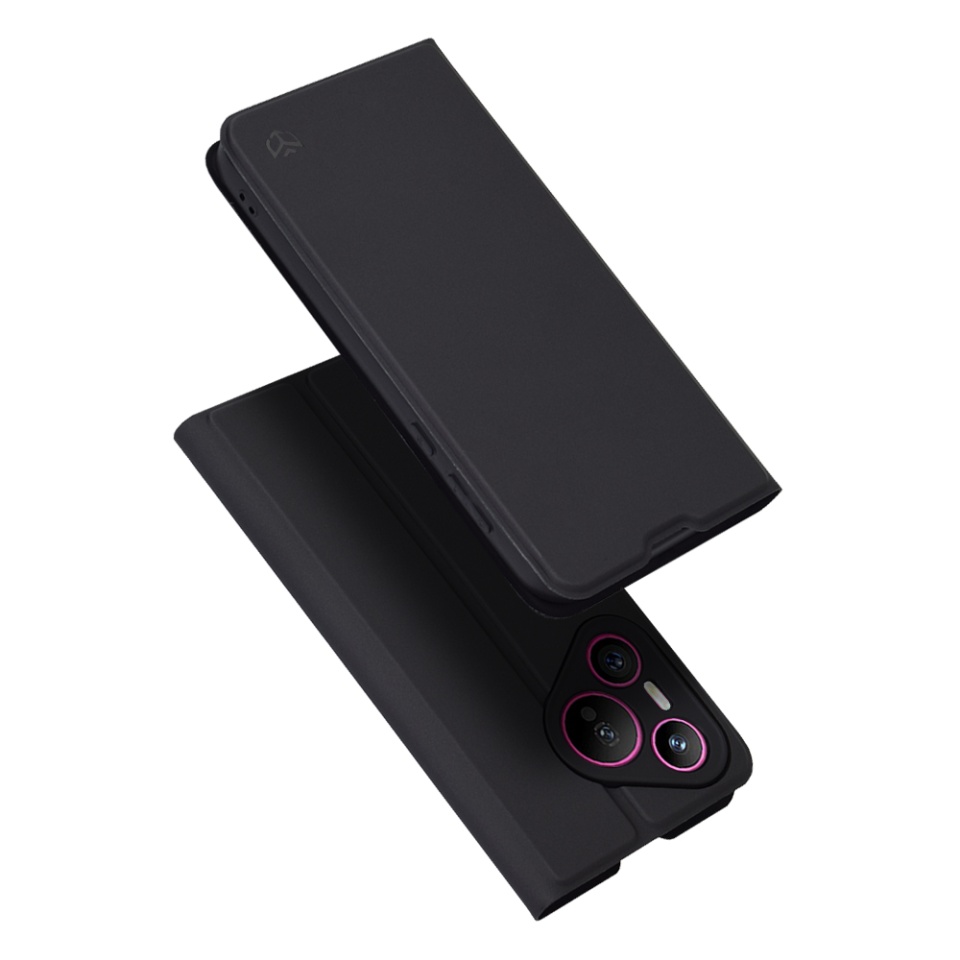 Husa pentru Huawei Pura 70, SKYDDAR INNOVATION, Magskin Book, tip Carte cu Portofel Interior, set cu sticker, Negru