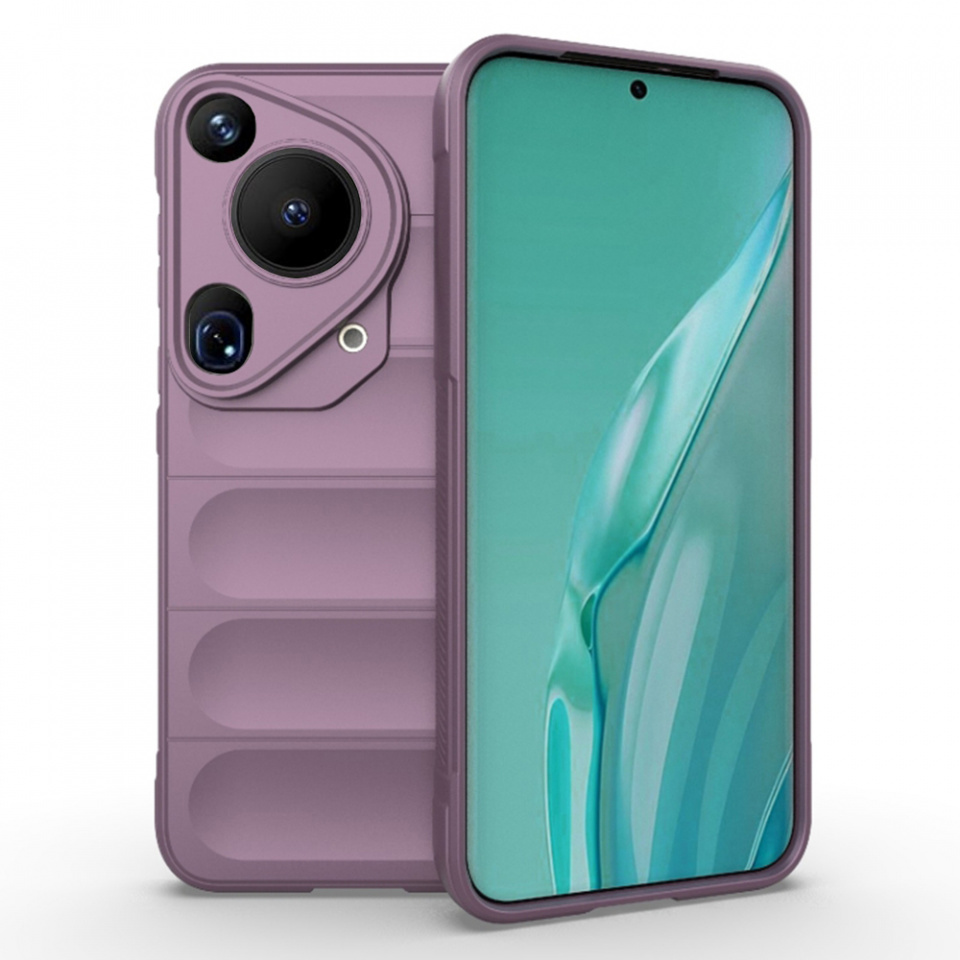 Husa pentru Huawei Pura 70 Ultra eleganta, din silicon mat, SKDR Vogue - Mov