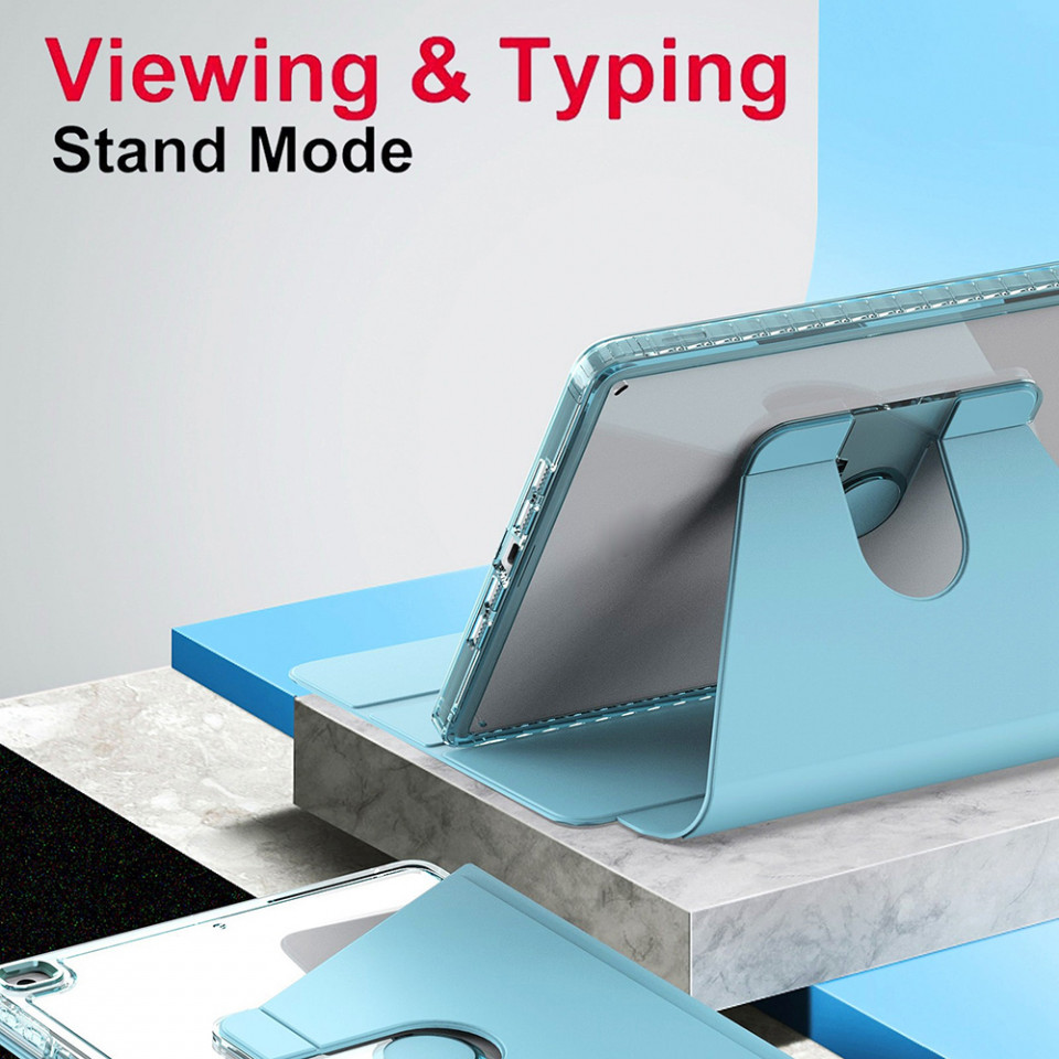 Husa pentru iPad 10.2 (2019/2020/2021) eleganta, SKYDDAR Crystal Edge 360° - Bleu - 2 | YEO