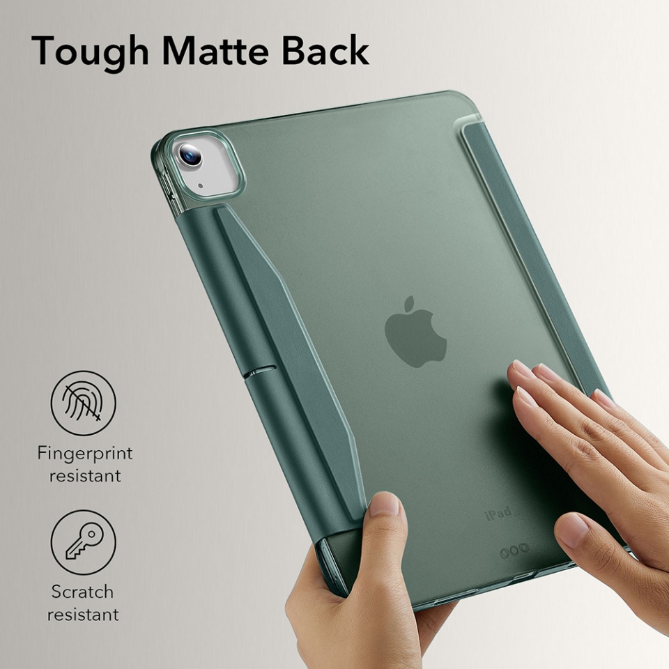 Husa pentru iPad Air 13 (2024) / Air 13 (2025), tip Carte, Ascend Trifold ESR - Verde inchis - 1 | YEO