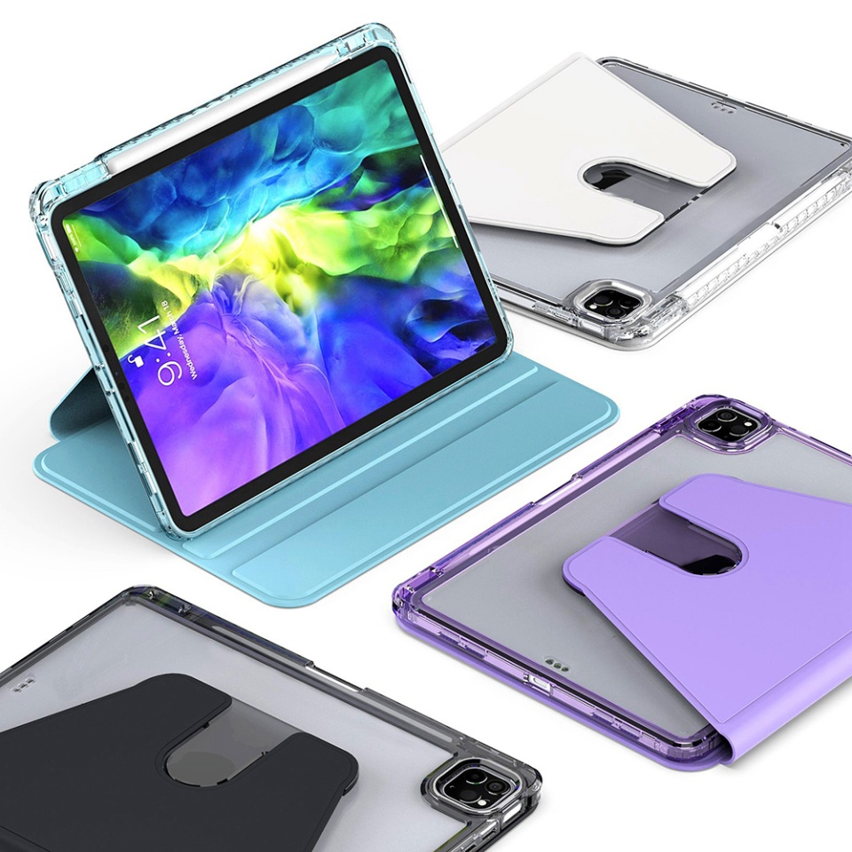 Husa pentru iPad Air (2024) eleganta, SKYDDAR Crystal Edge 360° - Negru - 2 | YEO