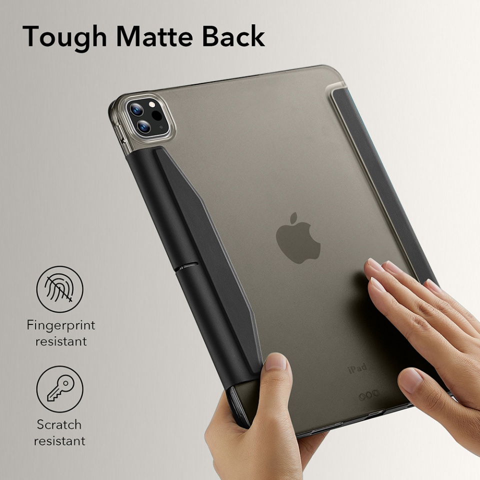 Husa pentru iPad Pro 13 (2024), tip Carte, Ascend Trifold ESR - Negru - 2 | YEO