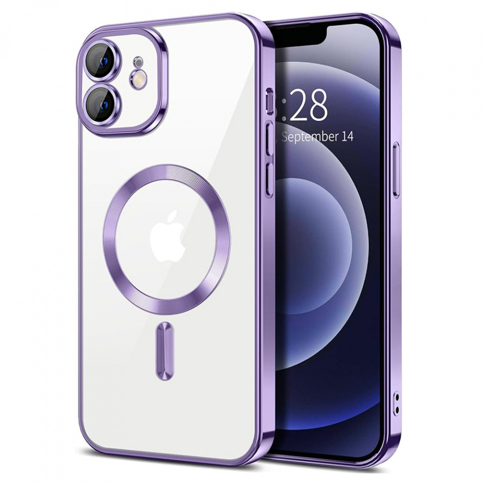 Husa pentru iPhone 12 cu Magsafe integrat, SKYDDAR Luxury Shield - Mov