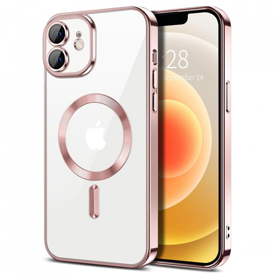 Husa pentru iPhone 12 cu Magsafe integrat, SKYDDAR Luxury Shield - Roz
