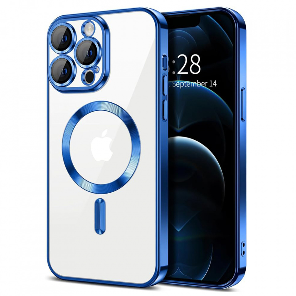 Husa pentru iPhone 12 Pro cu Magsafe integrat, SKYDDAR Luxury Shield - Albastru