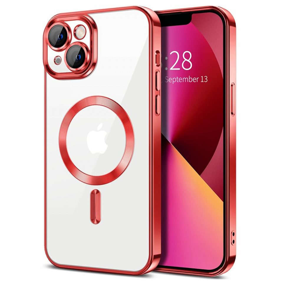 Husa pentru iPhone 13 cu Magsafe integrat, SKYDDAR Luxury Shield - Rosu