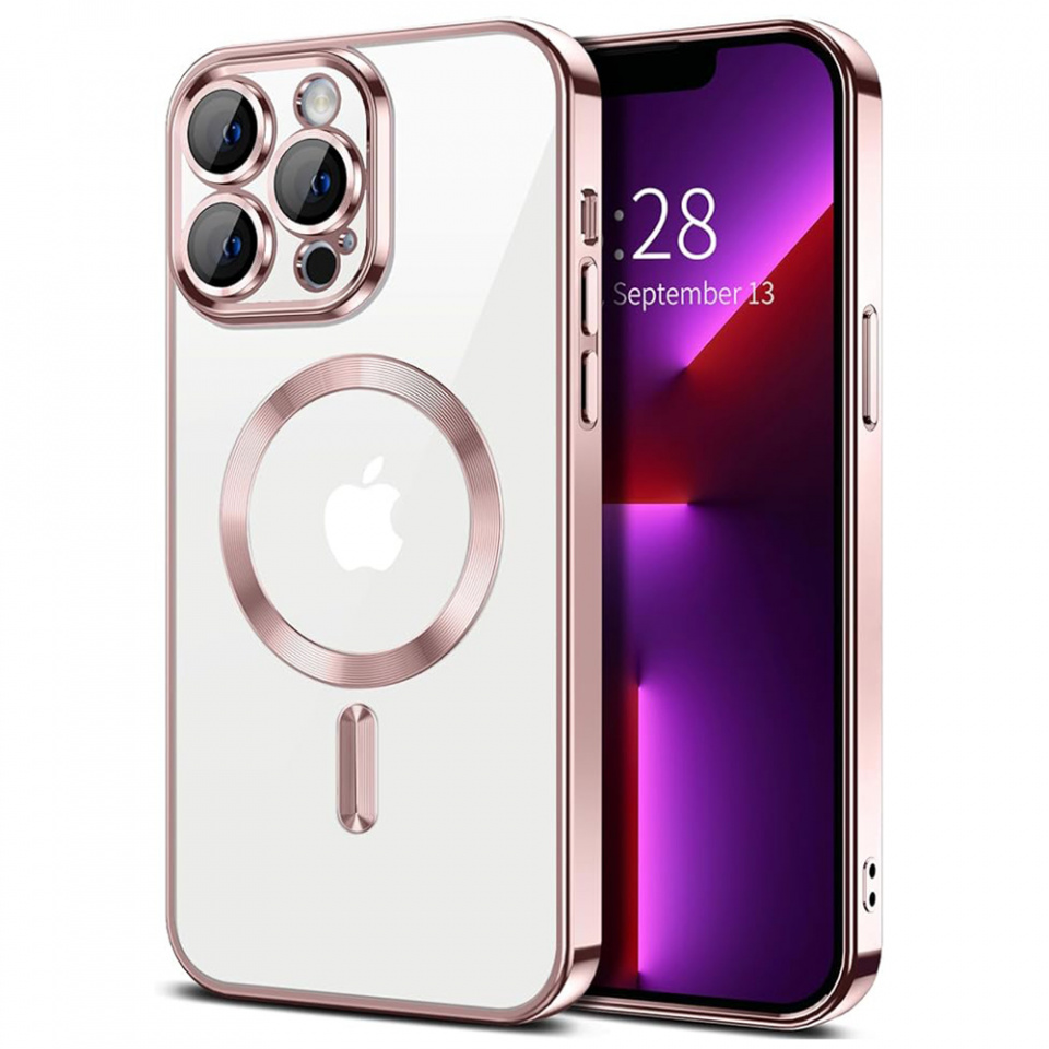 Husa pentru iPhone 13 Pro Max cu Magsafe integrat, SKYDDAR Luxury Shield - Roz