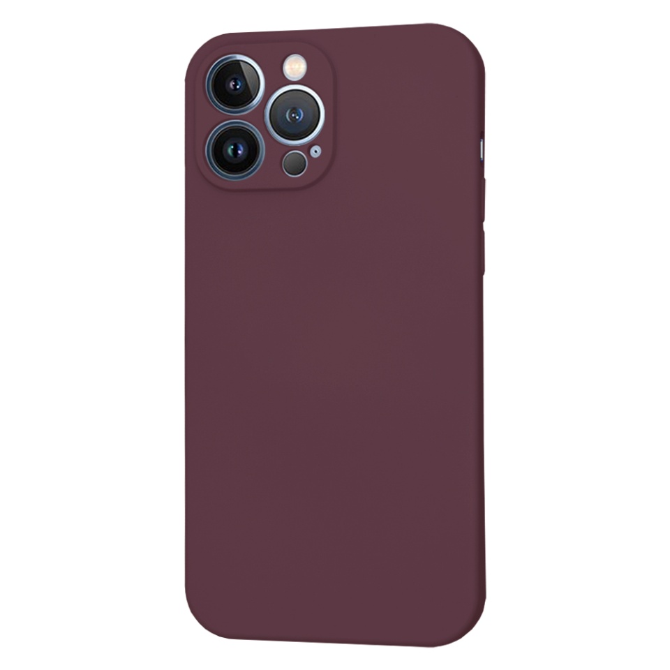 Husa pentru iPhone 13 Pro Max din Silicon Catifelat, Protectie Premium, Skyddar SoftElegance MagSafe - Bordo - 2 | YEO