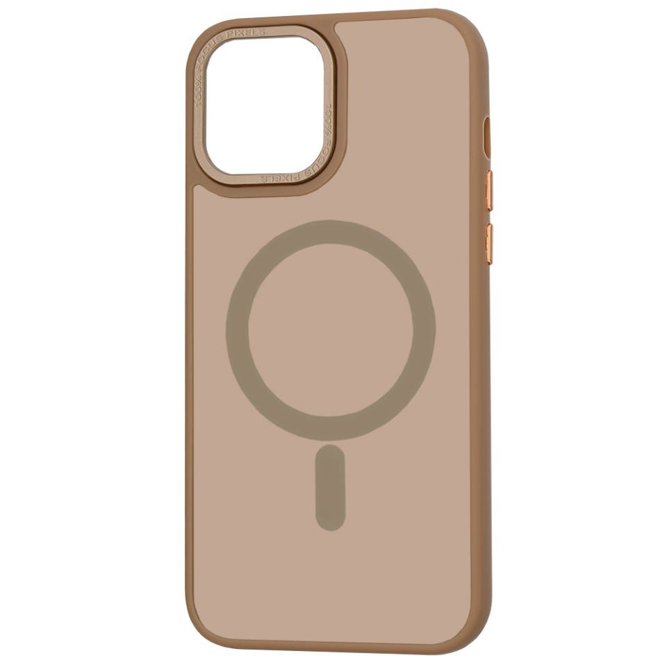 Husa pentru iPhone 13 Pro Max, SKYDDAR INNOVATION, HaloFrost MagSafe, Antisoc, set cu sticker, Maro - 3 | YEO