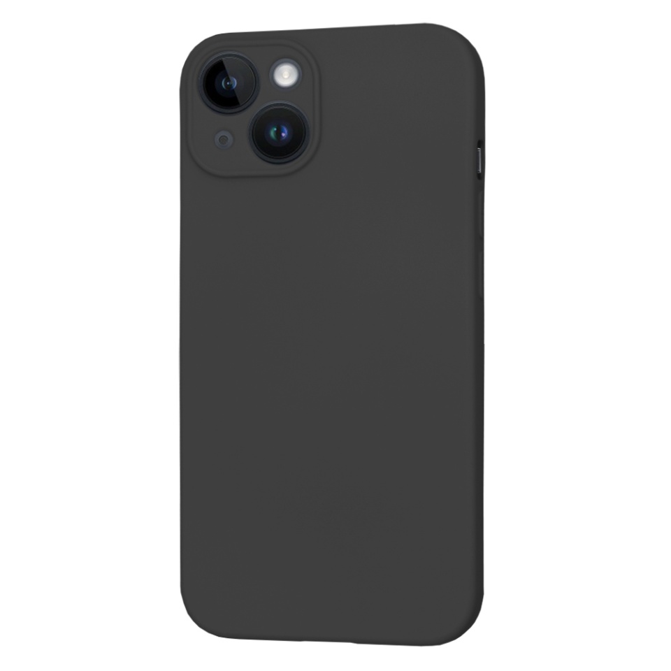 Husa pentru iPhone 14 din Silicon Catifelat, Protectie Premium, Skyddar SoftElegance MagSafe - Negru - 2 | YEO