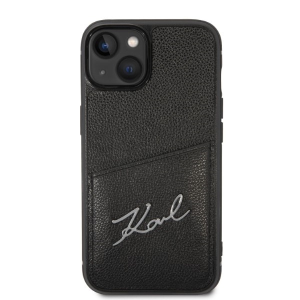 Husa pentru iPhone 14 Plus, Hardcase Leather, Karl Lagerfeld, Negru - 2 | YEO