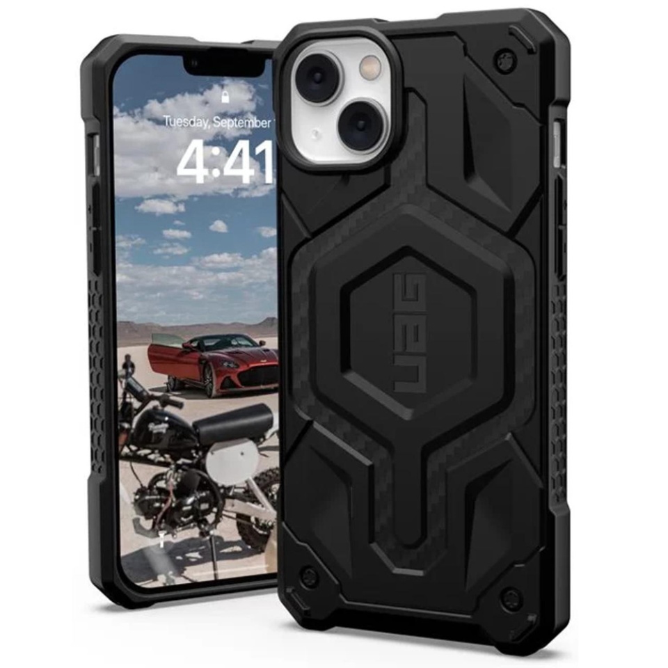 Husa pentru iPhone 14 Plus, Monarch Pro MagSafe, UAG - Carbon Fiber