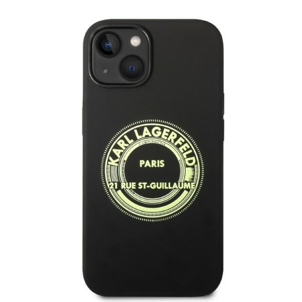 Husa pentru iPhone 14 Plus, Silicone, Karl Lagerfeld, Negru - 2 | YEO