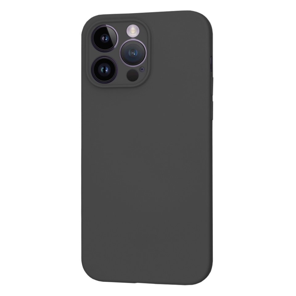 Husa pentru iPhone 14 Pro Max din Silicon Catifelat, Protectie Premium, Skyddar SoftElegance MagSafe - Negru - 2 | YEO