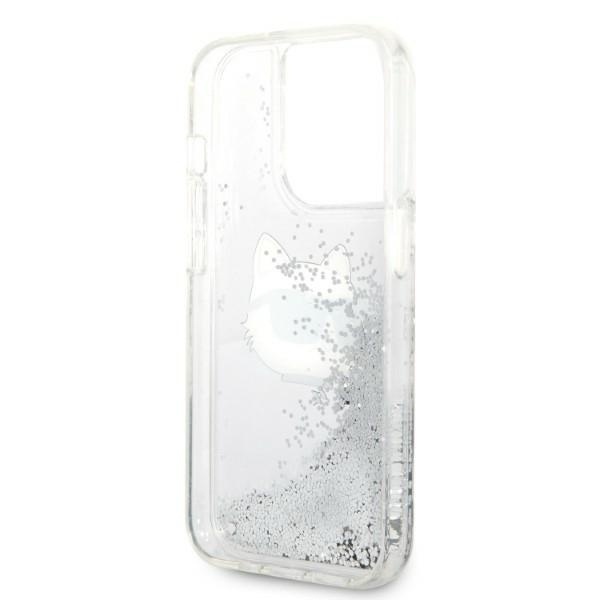 Husa pentru iPhone 14 Pro Max, Hardcase Glitter, Karl Lagerfeld, Argintiu - 2 | YEO