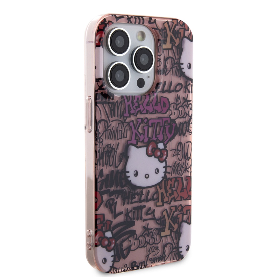 Husa pentru iPhone 14 Pro Max, Hardcase IML, Hello Kitty - Roz - 1 | YEO