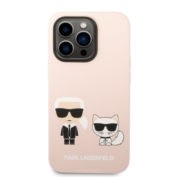 Husa pentru iPhone 14 Pro Max, Silicone MagSafe, Karl Lagerfeld - Roz - 2 | YEO