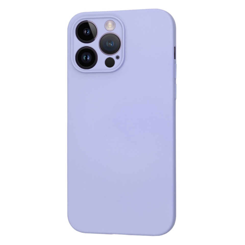 Husa pentru iPhone 14 Pro Max, SKYDDAR INNOVATION, din Silicon Catifelat, SoftElegance , Violet, set cu sticker - 2 | YEO