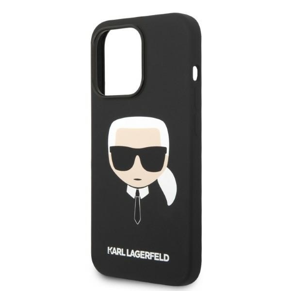Husa pentru iPhone 14 Pro, Silicone MagSafe, Karl Lagerfeld - Negru - 3 | YEO