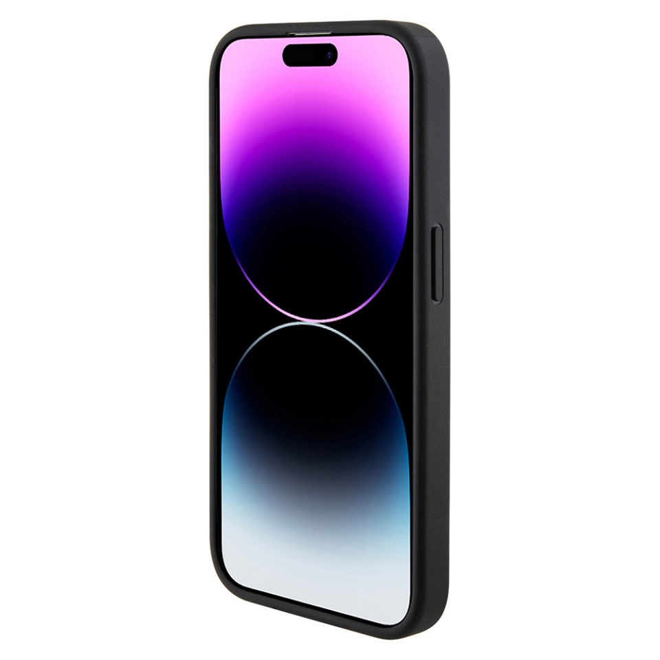 Husa pentru iPhone 15, Grip Stand 4G Triangle Strass, Guess - Negru - 2 | YEO