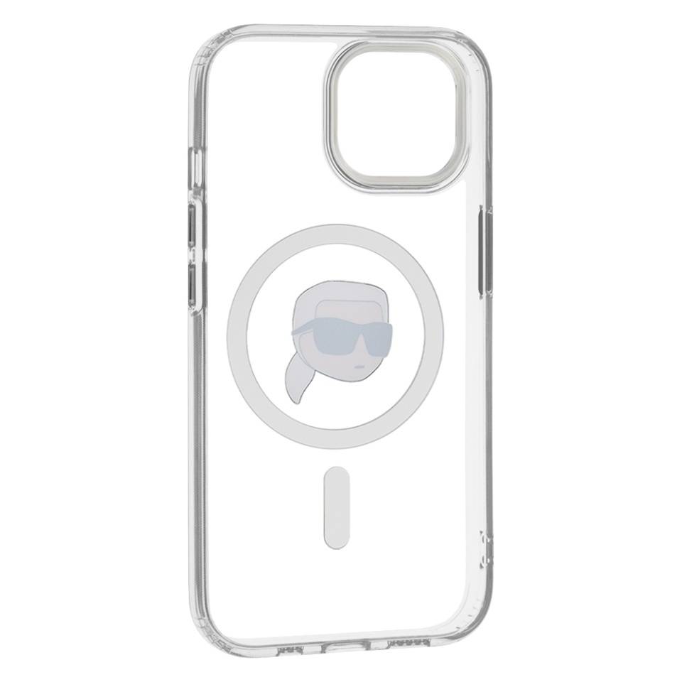 Husa pentru iPhone 15, Karl Lagerfeld, IML MagSafe, Alb - 2 | YEO
