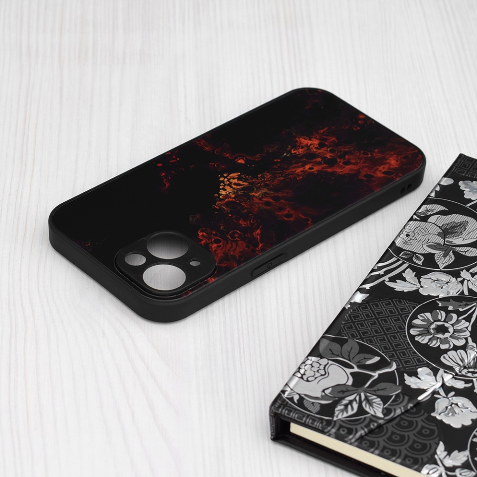 Husa pentru iPhone 15 Plus cu sticla securizata, Glaze - Rosu - 3 | YEO