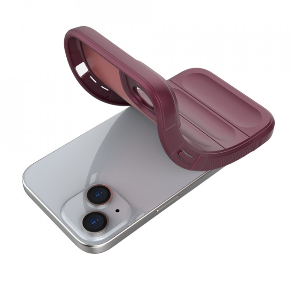 Husa pentru iPhone 15 Plus eleganta, din silicon mat, SKDR Vogue - Bleu - 2 | YEO