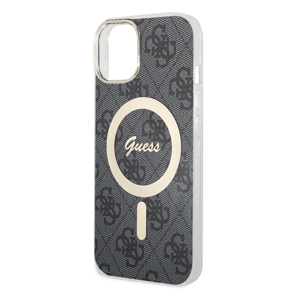 Husa pentru iPhone 15 Plus, IML 4G MagSafe, Guess - Negru - 3 | YEO