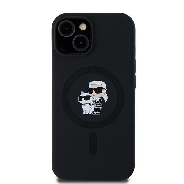 Husa pentru iPhone 15 Plus, Silicone MagSafe, Karl Lagerfeld - Negru - 2 | YEO